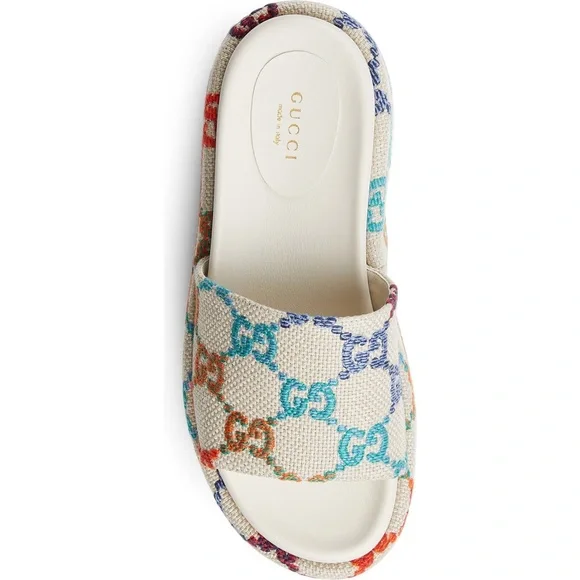 Women’s multicolor GG slide sandal - Picture 2 of 11